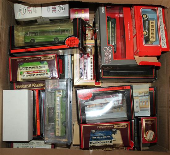 A collection of exclusive First Editions, Matchbox etc, model buses